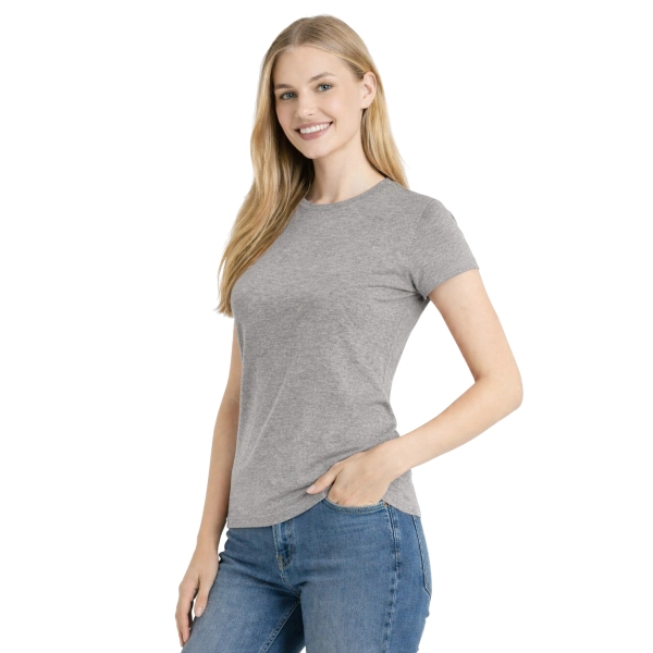 T-shirt damski szary 170g/m2 roz. L – koszulka t-shirt robocza – odzież firmowa - inne ujęcie